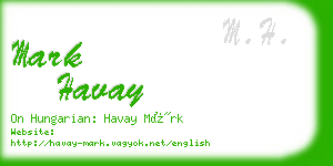 mark havay business card